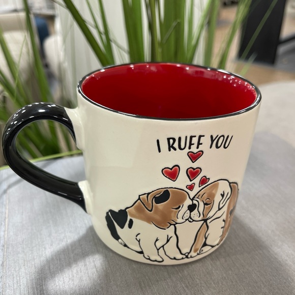 Valentine Dog I Ruff You Bulldogs Ceramic Coffee Mug Cup NEW - Picture 3 of 6